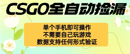 自动挂G捡漏，不用自己挂G不用玩游戏，一个手机即可操作，新手小白轻松月入1W+【揭秘】-聊项目