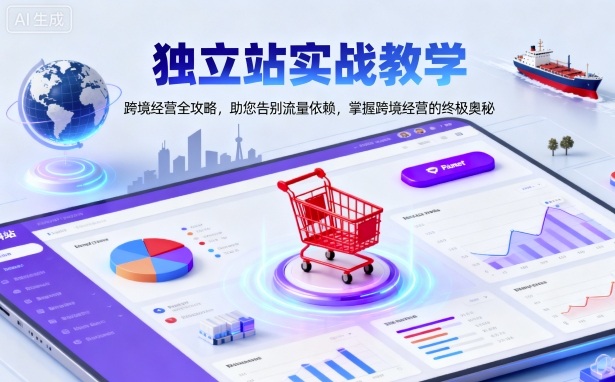 独立站实战教学，跨境经营全攻略，助您告别流量依赖，掌握跨境经营的终极奥-聊项目