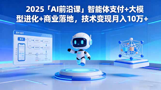 2025「AI前沿课」智能体支付+大模型进化+商业落地，技术变现月入10万+-聊项目