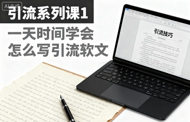 引流系列课1，一天时间学会怎么写引流软文-聊项目