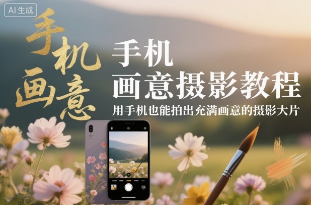 手机画意摄影教程，用手机也能拍出充满画意的摄影大片-聊项目