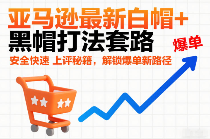 亚马逊最新白帽+黑帽打法套路，安全快速上评秘籍，解锁爆单新路径-聊项目