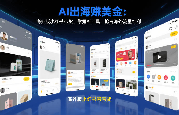 AI出海賺美金：海外版小红书带货，掌握AI工具，抢占海外流量红利(更新2026)-聊项目