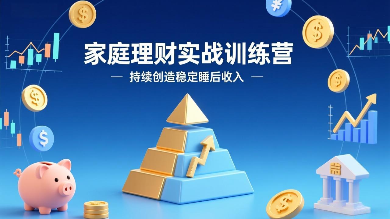 家庭理财实战训练营：从0到1建体系，三阶进阶层层递进，助你持续创造稳定睡后收入-聊项目