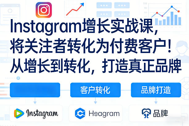 Instagram增长实战课，将关注者转化为付费客户！从增长到转化，打造真正品牌(双语字幕)-聊项目