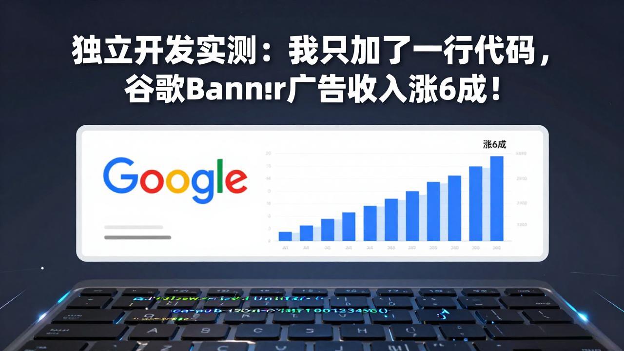 付费文章：独立开发实测：我只加了一行代码，谷歌Banner广告收入涨6成！-聊项目