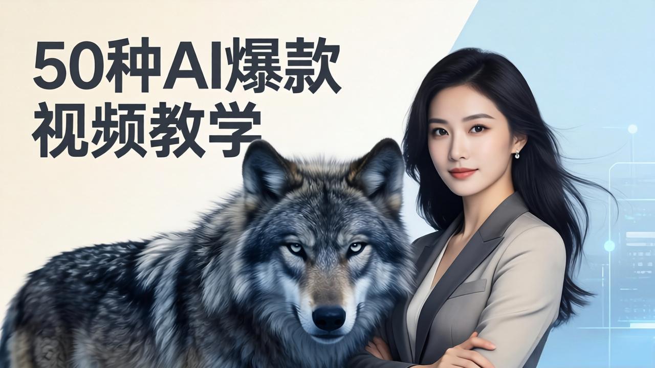 50种AI爆款视频教学：影视级古诗词+治愈萌宠+山海经蛟龙，高阶宝典商业落地-聊项目