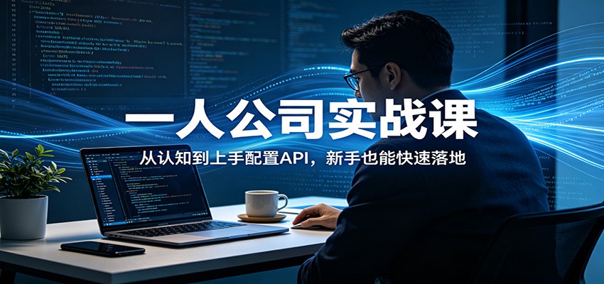 一人公司实战课：从认知到上手配置API，新手也能快速落地-聊项目