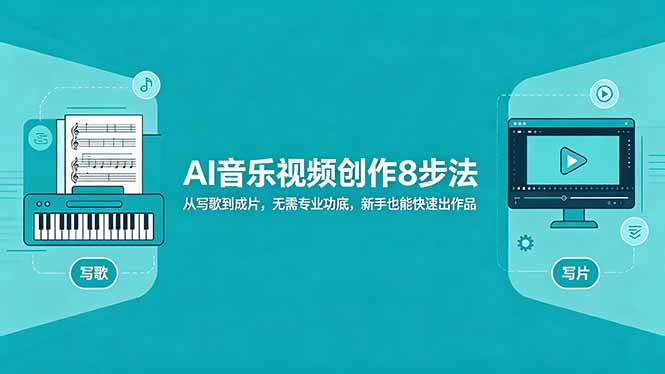 AI音乐视频创作8步法：从写歌到成片，无需专业功底，新手也能快速出作品-聊项目
