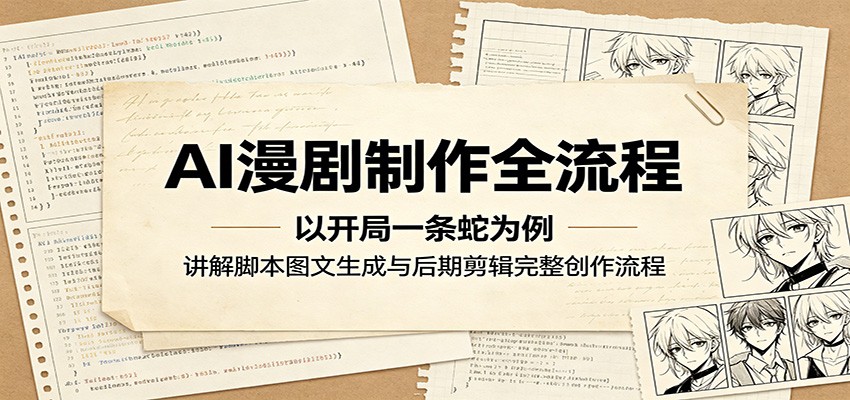 AI漫剧制作全流程：以开局一条蛇为例，讲解脚本图文生成与后期剪辑完整创作流程-聊项目