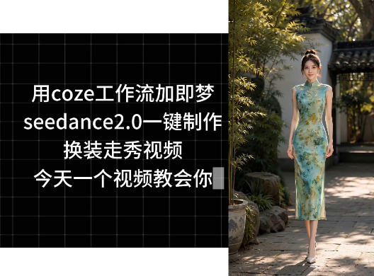 用coze工作流加即梦seedance2.0一键制作换装走秀视频，今天一个视频教会你-聊项目