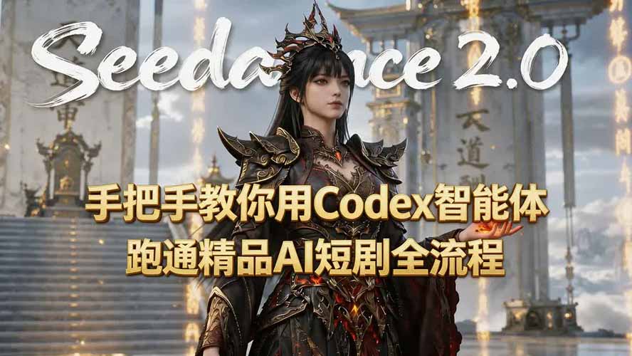 手把手教你用Seedance2.0+Codex智能体跑通精品AI短剧全流程(附3种skill技能-聊项目