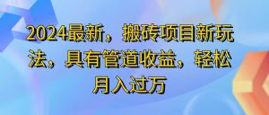 （11616期）2024最近，搬砖收益新玩法，动动手指日入300+，具有管道收益-聊项目