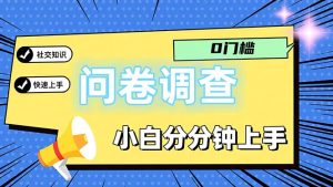 （11815期）问卷5.0，每天花点时间，日入100＋多做多得，操作简单适合大众-聊项目