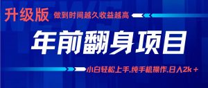 项目讲解年入百万：小白轻松上手，纯手机操作.日入2k+-聊项目
