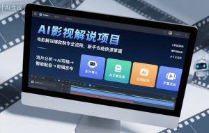 AI影视解说项目，电影解说爆款制作全流程，新手也能快速掌握-聊项目