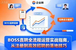 BOSS直聘全流程运营实战指南,从注册到高效招聘的落地技巧-聊项目