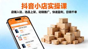 2025抖音小店实操课，店铺入驻、选品上架、动销推广，快速盈利，日销千单-聊项目