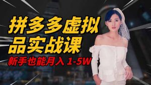2025 拼多多虚拟品系统实战课，轻资产项目，可矩阵开工作室，新手也能…-聊项目