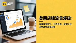 美团店铺流量爆破：涵盖权重提升、付费投流、数据分析，系统教学流量运营-聊项目