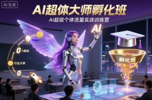 AI超体大师孵化班，AI超级个体流量实战训练营-聊项目