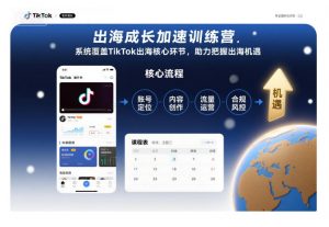 出海成长加速训练营，系统覆盖TikTok出海核心环节，助力把握出海机遇(更新)-聊项目