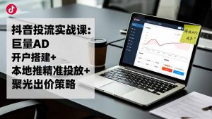 抖音投流实战课:巨量AD开户搭建+本地推精准投放+聚光出价策略,成本降低40%-聊项目