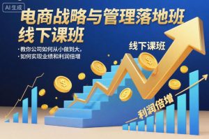 电商战略与管理落地班线下课，教你公司如何从小做到大，如何实现业绩和利润倍增【录音】-聊项目