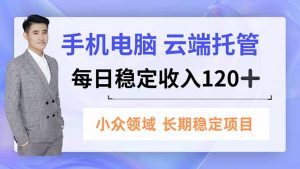 手机、电脑云端托管，每日稳定收入120+，小众领域长期稳定-聊项目