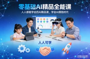 零基础AI精品全能课,人人都能学会的AI精品课,学会AI拥抱时代-聊项目