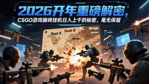 2026开年重磅解密,CSGO游戏搬砖挂机日入上千的秘密,毫无保留-聊项目