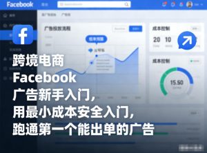 跨境电商Facebook广告新手入门，用最小成本安全入门，跑通第一个能出单的广告-聊项目