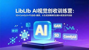 LibLIb AI视觉创收训练营：SD+ComfyUI+PS合成+案例，从生成到精修的全套AI视觉创作技能-聊项目