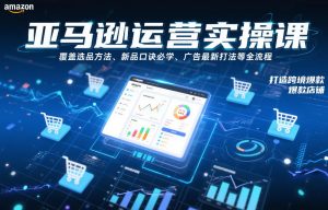 亚马逊运营实操课,覆盖选品方法、新品口诀必学、广告最新打法等全流程,打造跨境爆款店铺-聊项目