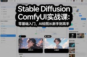 Stable Diffusion ComfyUI实战课:零基础入门,AI绘图从新手到高手-聊项目