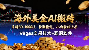 【海外美金AI搬砖】Vegas交易技术+聪明软件,日赚50-1000U,长期稳定,小白轻松上手。-聊项目