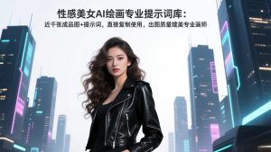 性感美女AI绘画专业提示词库:近千张成品图+提示词,直接复制使用,出图质量媲美专业画师-聊项目