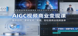 AIGC视频商业变现课：脚本创作、素材生成、剪辑，轻松做商业视频接单-聊项目