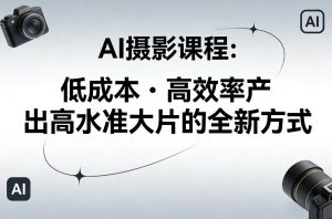 AI摄影课程,低成本高效率产出高水准大片的全新方式-聊项目