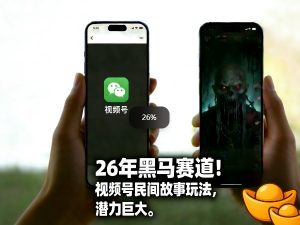 26年黑马赛道,视频号民间故事类玩法,潜力巨大,每日收益超5张-聊项目