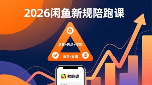 2026闲鱼高阶陪跑课全新上线，带你吃透新规玩转选品流量，从零搭建稳定变现盈利体系-聊项目
