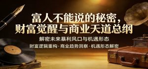 富人不能说的秘密，财富觉醒与商业天道总纲，解密未来暴利风口与机遇形态-聊项目