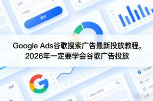 Google Ads谷歌搜索广告最新投放教程，2026年一定要学会谷歌广告投放-聊项目