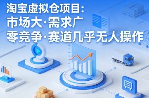 淘宝虚拟仓项目，市场大，需求广，零竞争，赛道几乎没人操作-聊项目