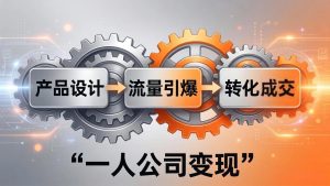 一人公司变现全攻略：产品设计+流量引爆+转化成交，打造不受年龄限制的长期事业-聊项目