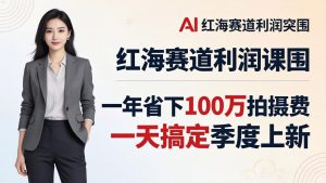 服装老板AI模特图课：一年省下100万拍摄费，一天搞定季度上新，红海赛道利润突围-聊项目
