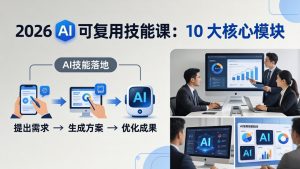 2026AI可复用技能-4月新课:10大核心模块,手把手教你把AI用进工作、产出成果-聊项目