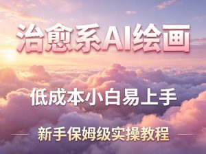 治愈系AI绘画提示词项目，低成本小白易上手，每天10分钟，新手保姆级实操教程-聊项目