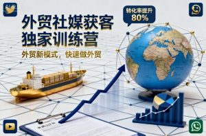 外贸社媒获客独家训练营，外贸新模式，快速做外贸(更新26年4月)-聊项目