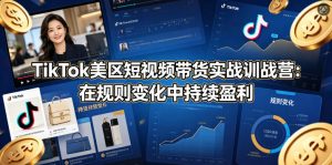 TikTok美区短视频带货实战训战营：在规则变化中持续盈利-聊项目